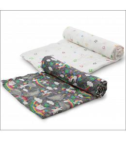 Ju-Ju-Be x Kanga Care Serene Swaddles - Premium Bamboo Swaddle Blankets (2pk) : Narwhal Nirvana